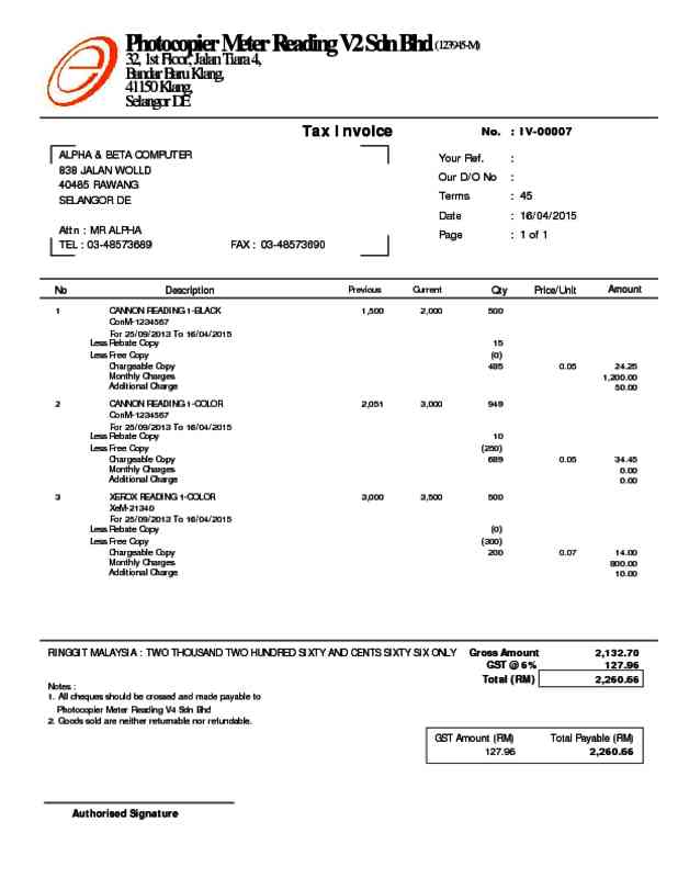 32 Tax Invoice Photocopies